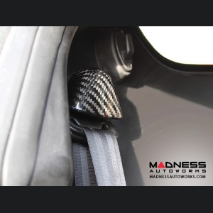 Alfa Romeo 4C Carbon Fiber Upper Safety Belt Ring Covers 